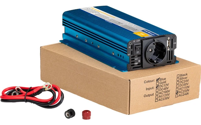 Inversor De Onda Sinusoidal Berger 12V A 230V Azul 300 W 6 Inversor De Onda Sinusoidal Berger 12V A 230V Azul 300 W - Imagen 4